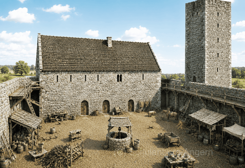 Innenhof Burg Angern 1350