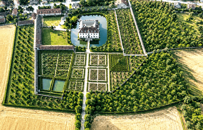 Luftaufnahme Barock Garten Angern
