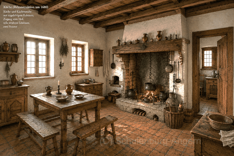 Kueche im Wohnhaus um 1680
